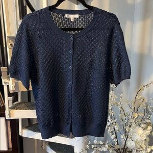 DR2 Midnight Blue Textured Cardigan size medium